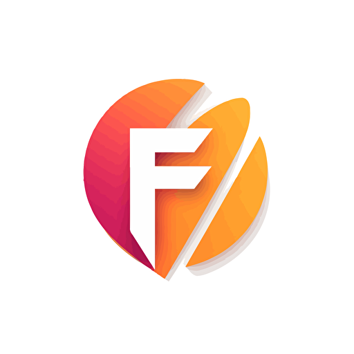 letters “F” and "V" logo design, vector, flat 2d, white background