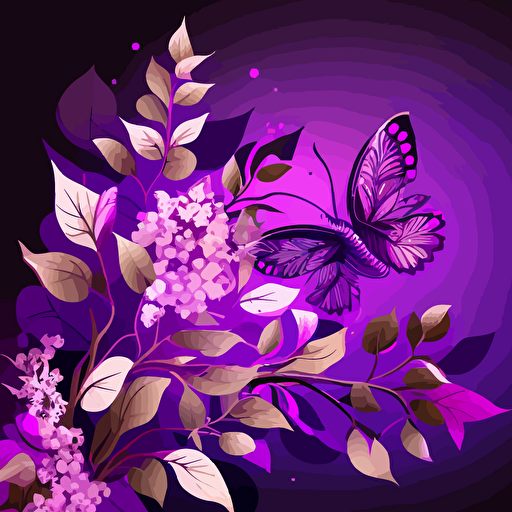spring, vector, purple
