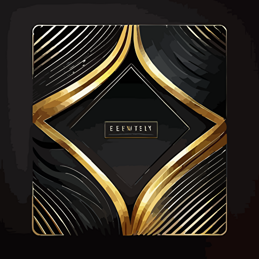 Vector abstract luxury black background with golden elements modern creative concept