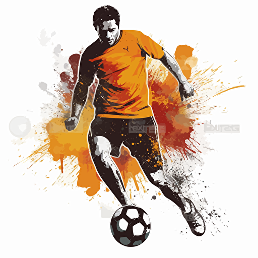 vector style image of a football player