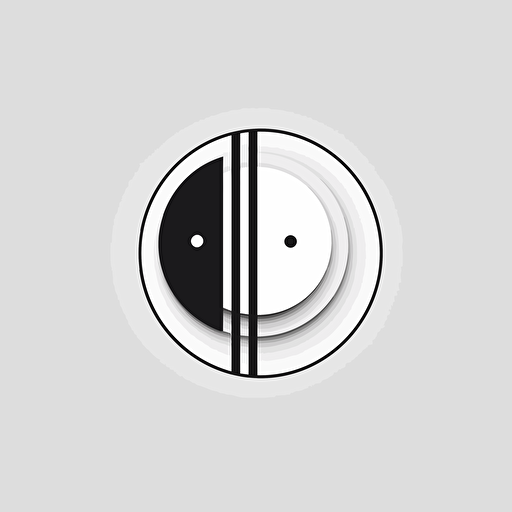 circle and line, minimalistic, modern, flat logo, vector, illustration