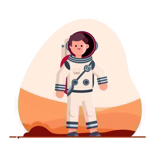 an astronaut on mars