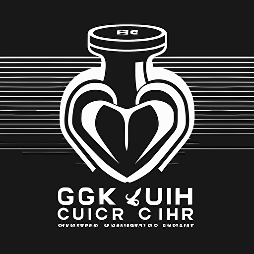 make a logo vector about fashion brand called "gymcrush", use a line heart and dumbbells together, use black white color, minimal, line vector, high fashion, simple, sporty and rich,