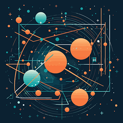simple vector geometric cosmos inspired design