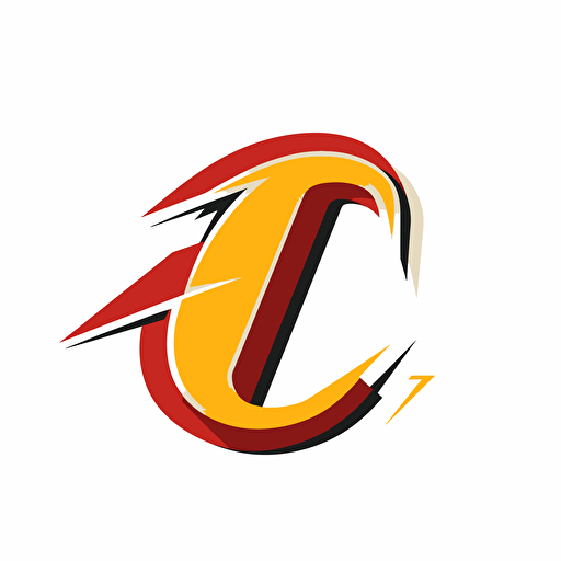 a logo that is flat and vectorized of the letter Q with a lightning bolt where all the edges are smooth with a white background
