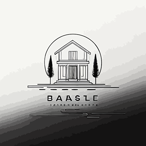 minimal line logo of real state, vector, flat, dribble, behance, pinterest, award winner