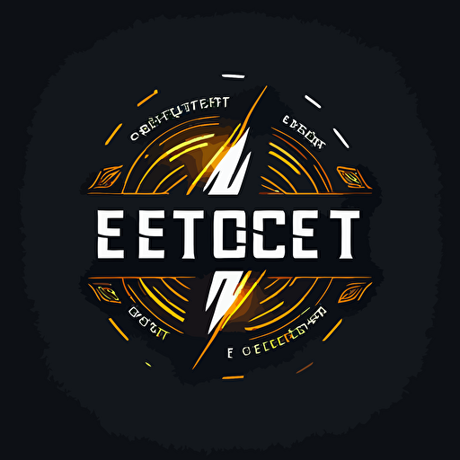 company logo, minimalistic, word cet, cycle, edge, trader, vector art, modern, electrified