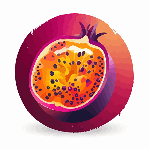 passionfruit vector image clipart vibrant magenta color circle logo