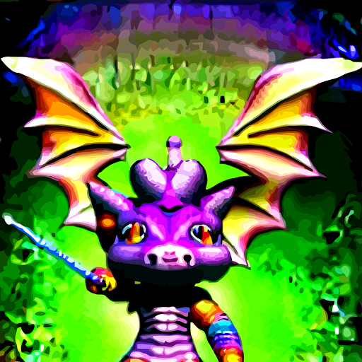 3d rendered chibi dragon warrior style ichiro tanida 3d render wearing angel wings psychedelic acid trip swirly background 3d rendered butterflies 3d rendered flowers n style 1990 s cg graphics 3d rendered y2 k aesthetic ichiro tanida 3do magazine