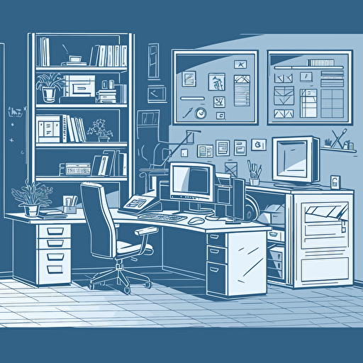 A vector of a office, svg