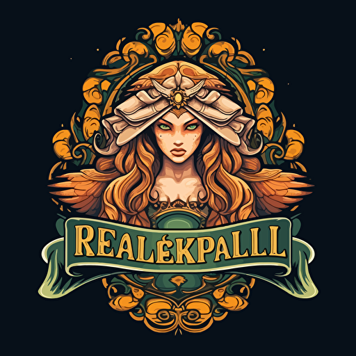 vector logo for company specialized in clothes. Its name is Raphael melika