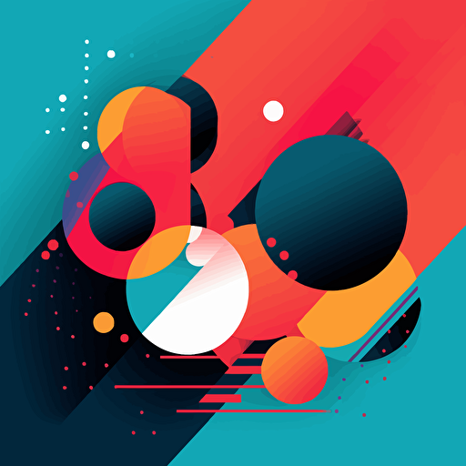 modern, vector, bright contrasting colors 2:3