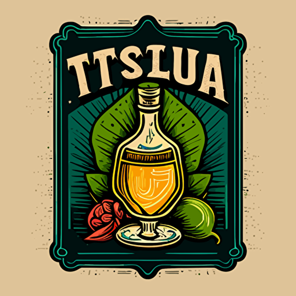 tequila loteria card vectorial style