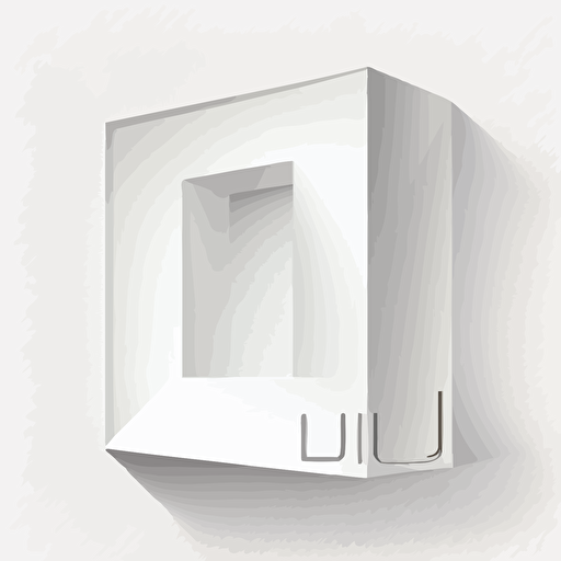 white background, flat vector, minimalistic, letters L U E form edge of a square shape