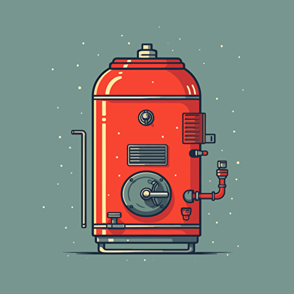 hot water tank vector art minimalist