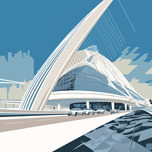vector art, milwaukee art museum, lake drive