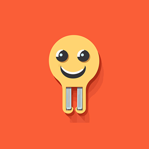 flat vector logo of an upgraded clippy, friendly, minimal, simplistic