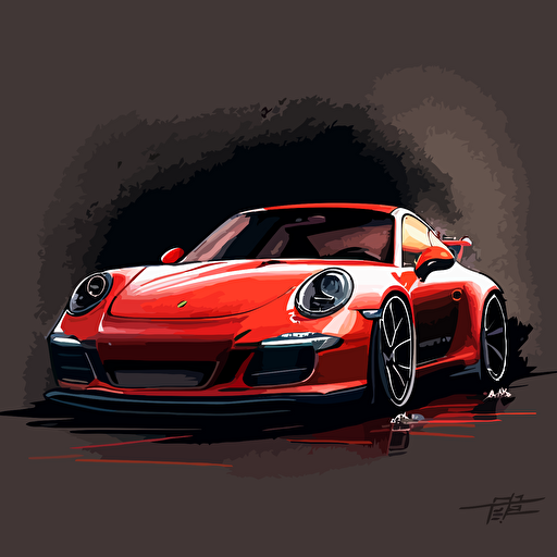 vector, fine art, Porsche 911 991.2 GTS