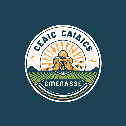 logo for crop science clean minimal vector