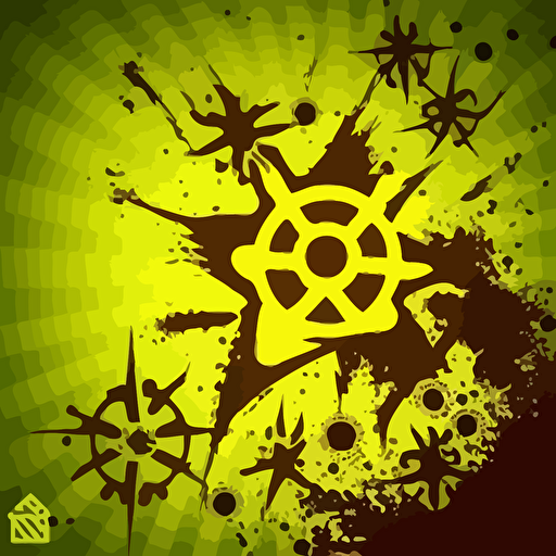 a bunch of biohazard symbols spray painted, for a background, vector style