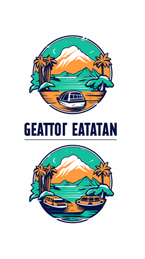 make a colorful, vector logo for a travel agency called vacation getaways
