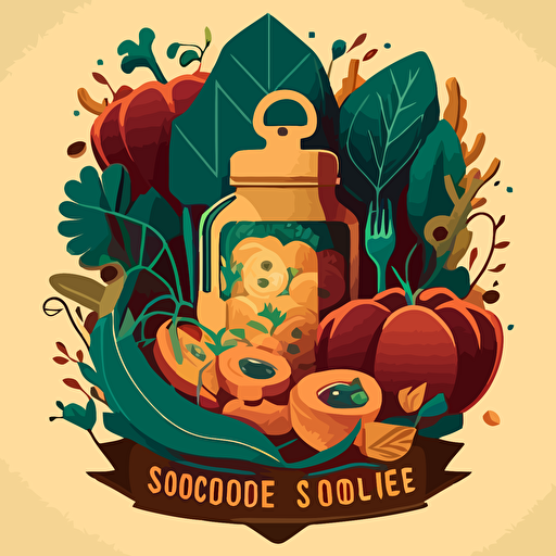 SECURE OUR FOOD SOURCES vector art style