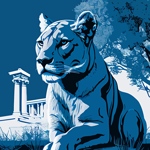 vector illustration, Blue Nittany Lion