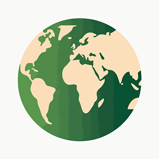 a simple globe logo inspired by pangea, vector, minimal, no text