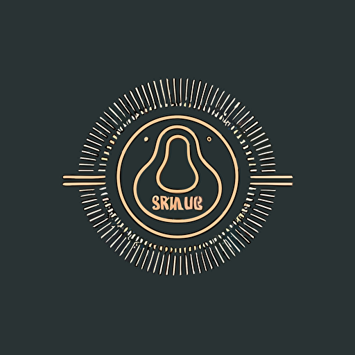 minimal line logo of a fun ultrasound company, vector