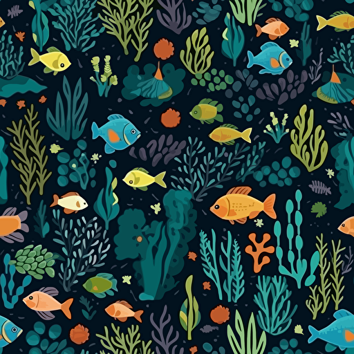 underwater life pattern, vector