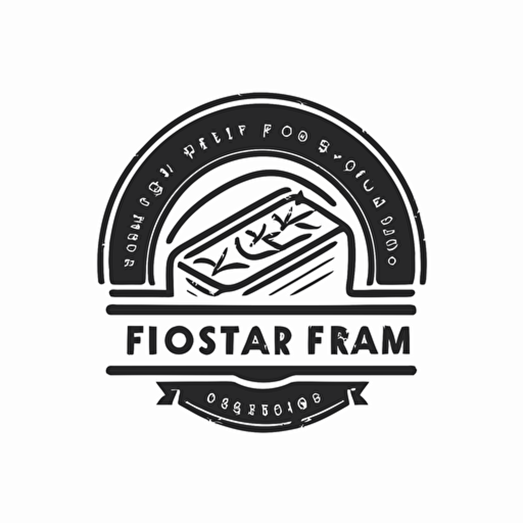 minimalistic logo for frozen food store, black and white, linear, vector