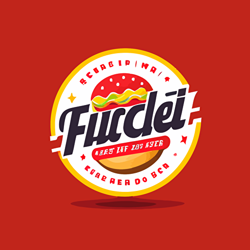 design logo cercle for fast food simple, vectoriel, 4h, hd