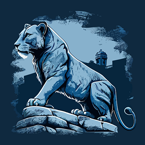 vector illustration, Blue Nittany Lion