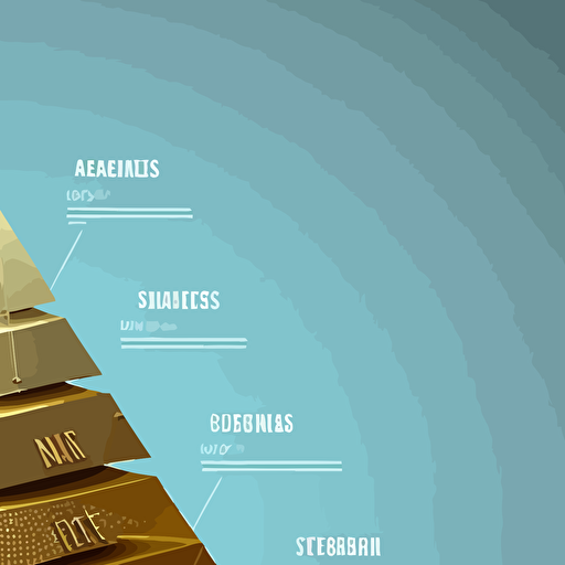 success pyramid, vector illustration
