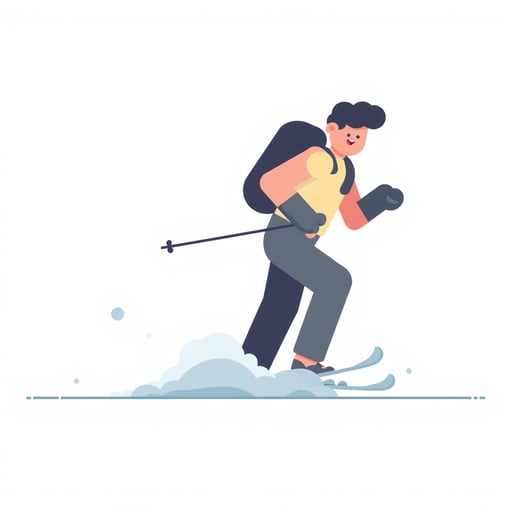 a man skiing 