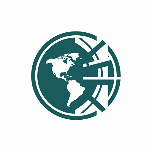 a simple and flat modern vector logo of Atlas and cinema, white background