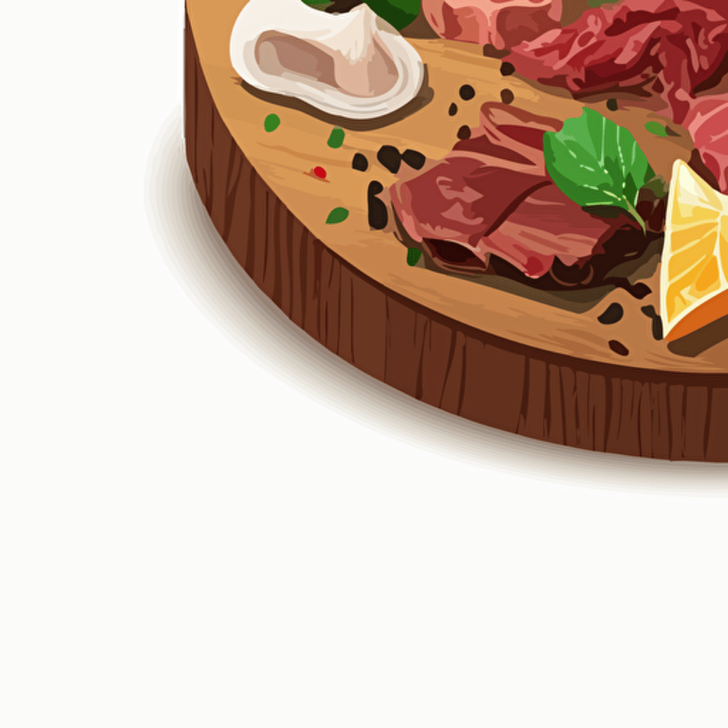 Yakiniku, vector art, white background