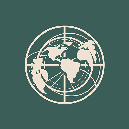 a simple and flat vector logo of Atlas and cinema