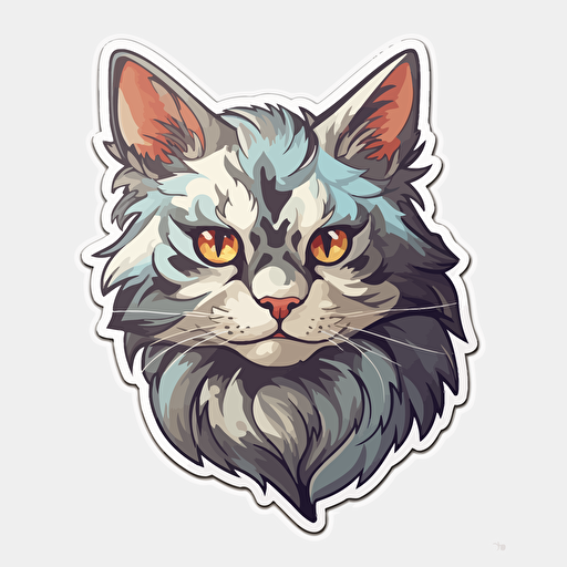 vector cat sticker