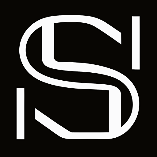 minimalist vector line logo of the the letters s and p in the style of ivan chermayeff