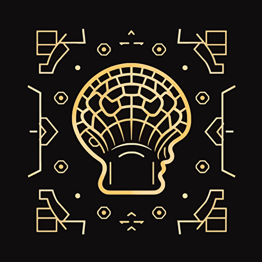 High resolution award winning Brain Code logo, stylized vector art, smooth, minimal, curves, flat colors