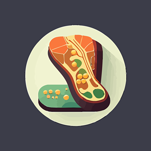 icon, vector, foot, med, insole, care