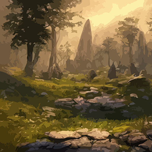 beautiful uplifting glade bg elven stone monuments pathway mysterious stone monuments j r r tolkien middle earth trending artstation digital illustration artwork darek zabrocki sylvain sarrailh concept art concept design illustration marketing illustration 3ds max blender keyshot unreal engine zbrush 3dcoat world machine speedtree 3d modelling digital painting matte painting character design environment design game design effects maya photoshop