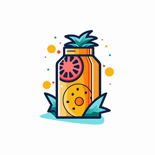 vector logo of a juice carton, simple logo