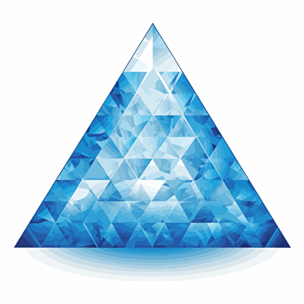 triangle vector, single color ice blue , vector