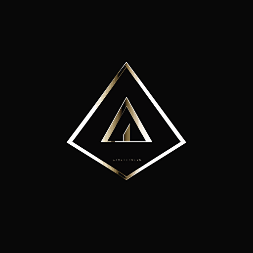 minimal logo, luxury brand , black on white, 2d, vector