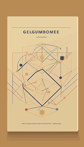 simple, vector design of a front cover for a downloadable guide on ecommerce. Geometric, connected flows, commerce, globalisation. Luxury, minimalistic.