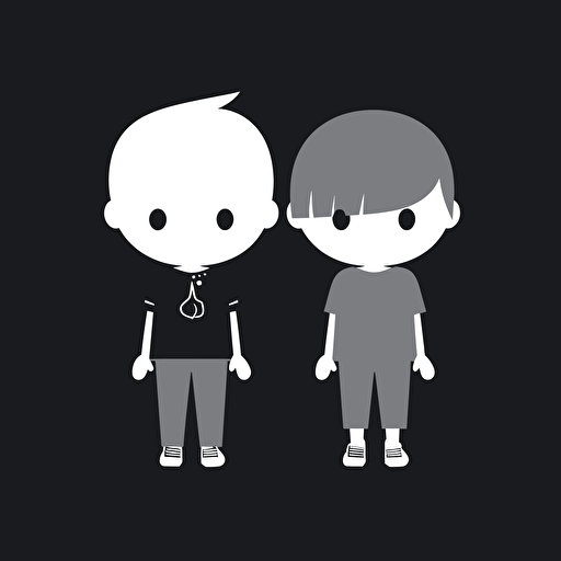 boy and girl,pictograms,cute,minimalist, vector