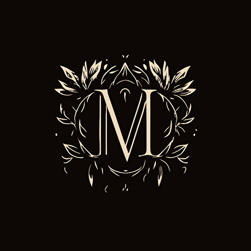 minimal logo, monogram, MP, vector