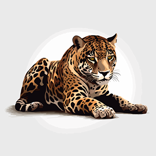 jaguar vector, white background